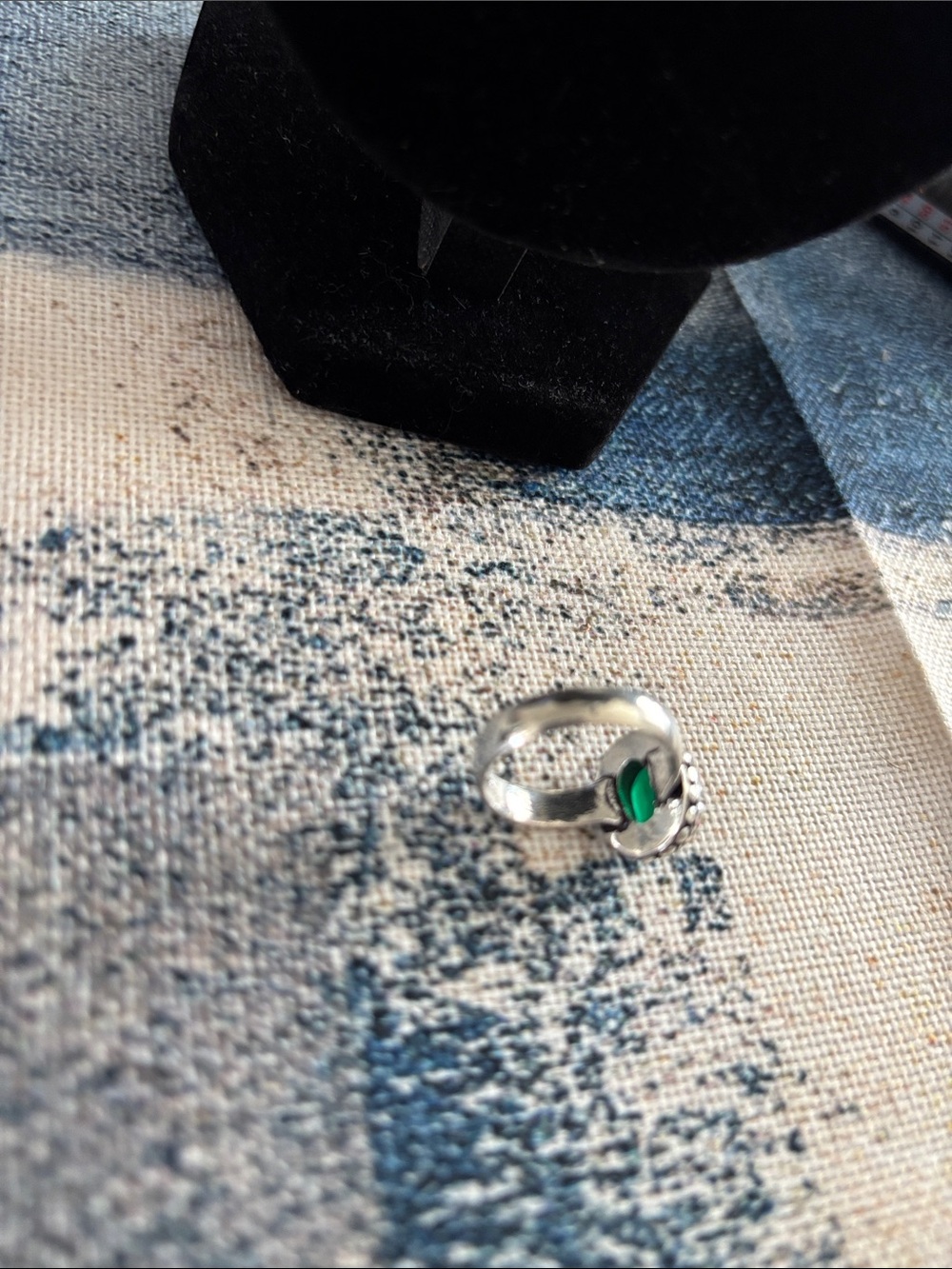 Sterling Silver Zambian Mines Emerald Handmade  Ring size 6 - Picture 3 of 4